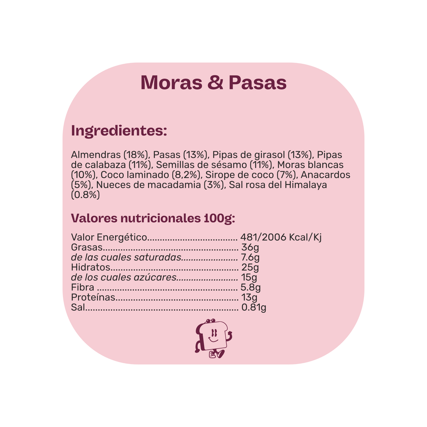 Granola Moras y Pasas Bio Natruly Glend