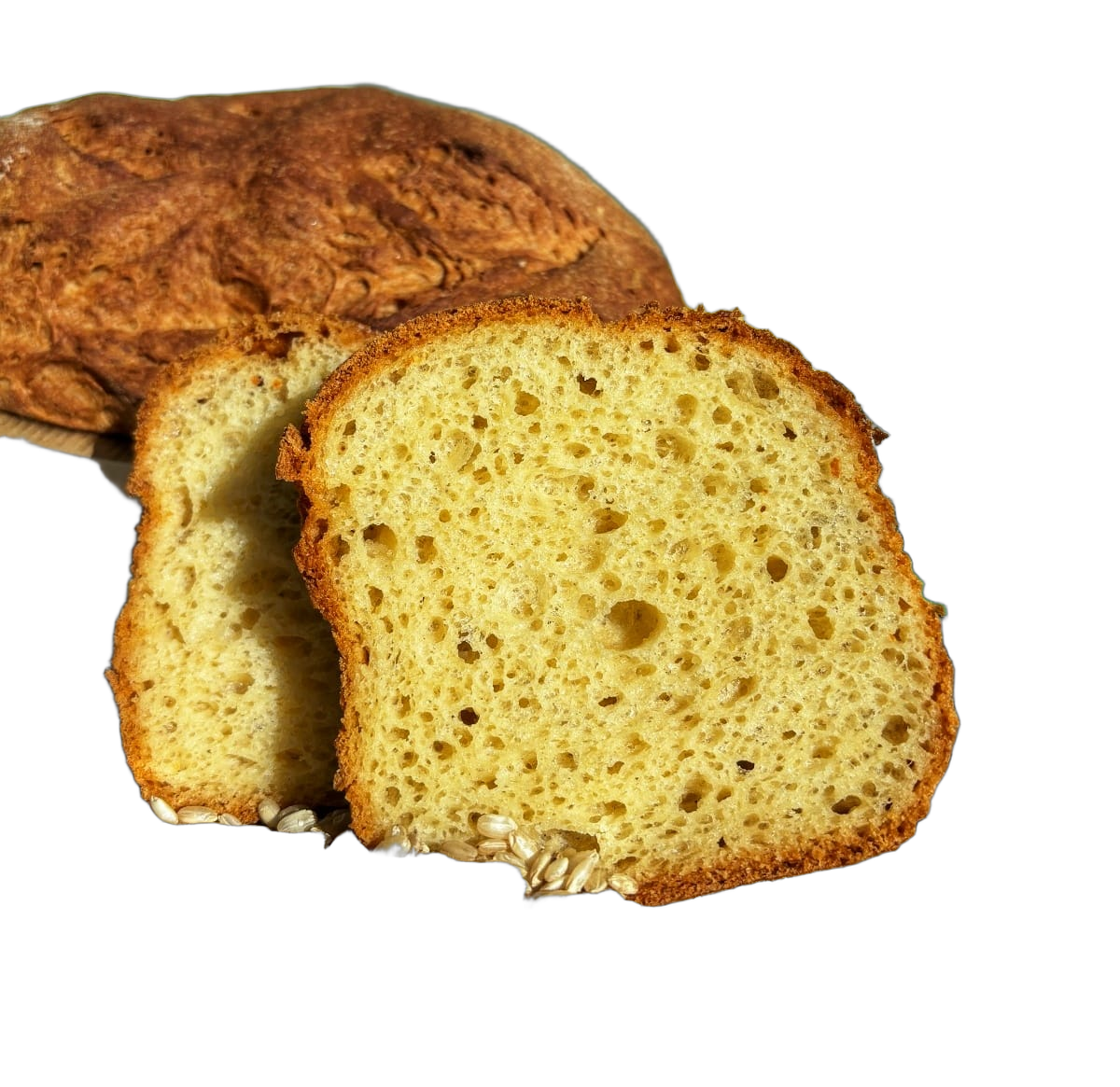 Brioche dorado de mantequilla y arroz integral germinado de Germina Natura, hogaza alargada