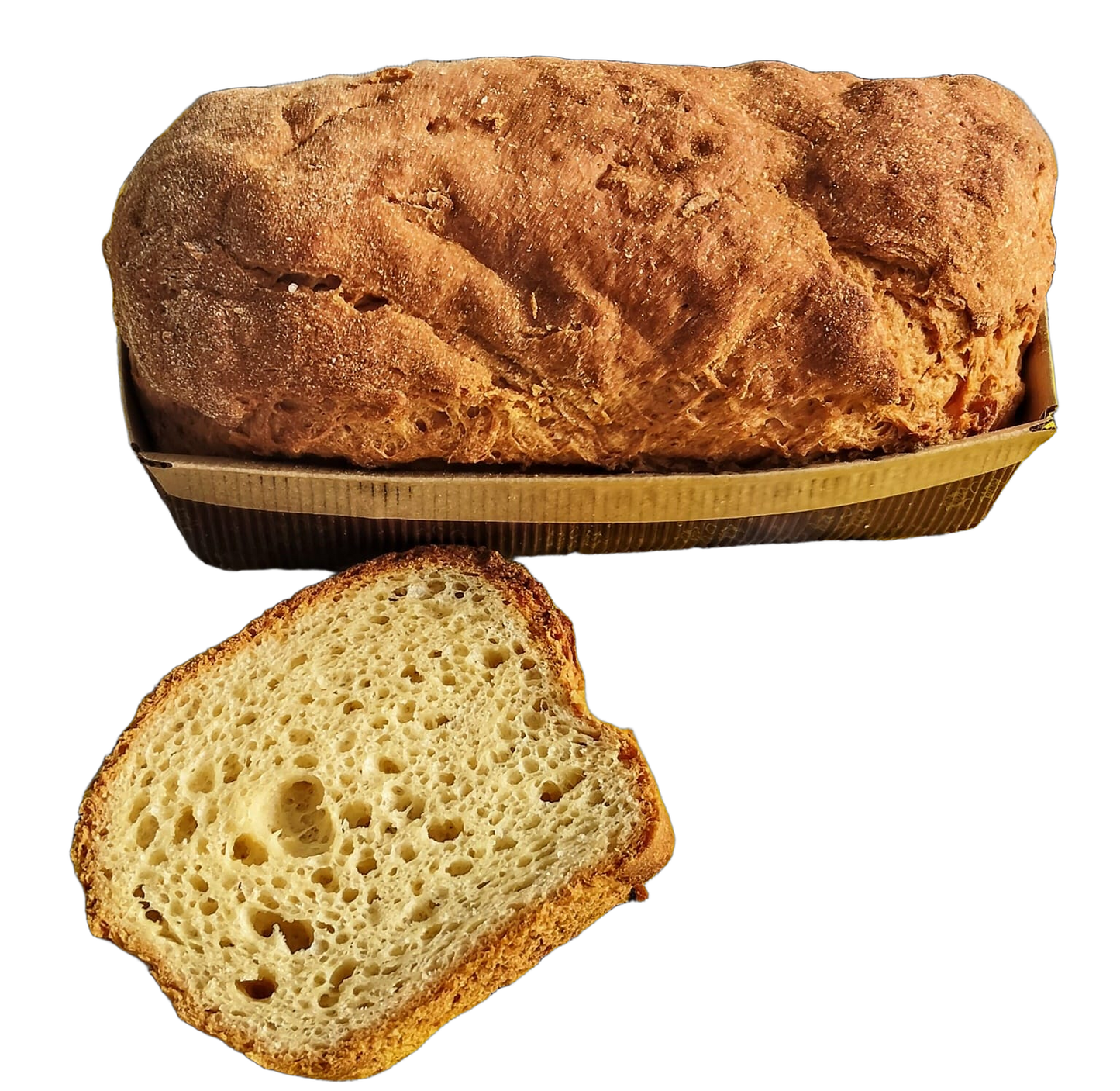 Brioche dorado de mantequilla y arroz integral germinado de Germina Natura, hogaza alargada