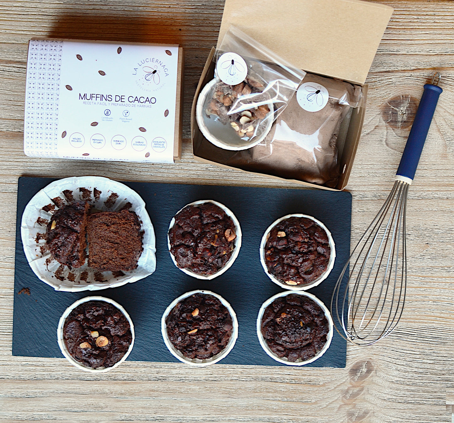 Muffins de Cacao - Preparado de Harinas Sin Gluten