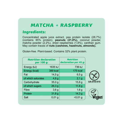 Protein Bar Matcha & Raspberry